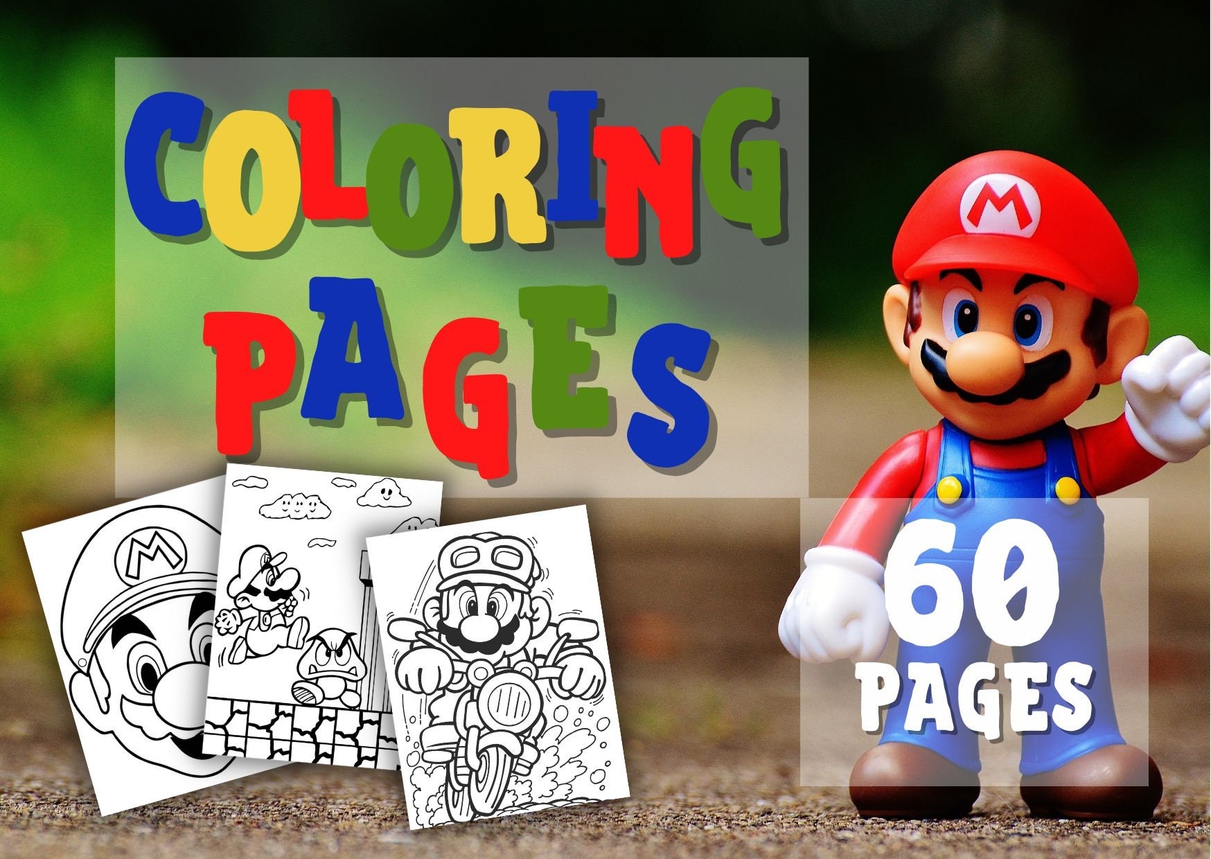 60 Super Mario Coloring Pages Super Mario Party Mario Bros Etsy