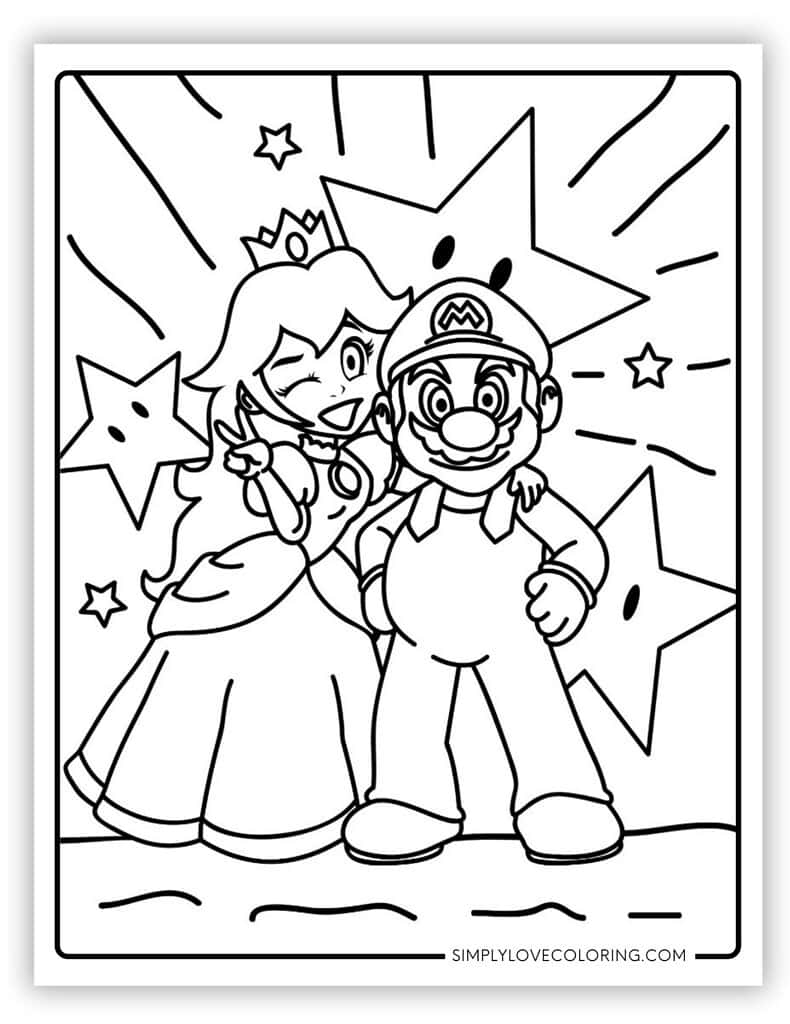 princess peach coloring sheets