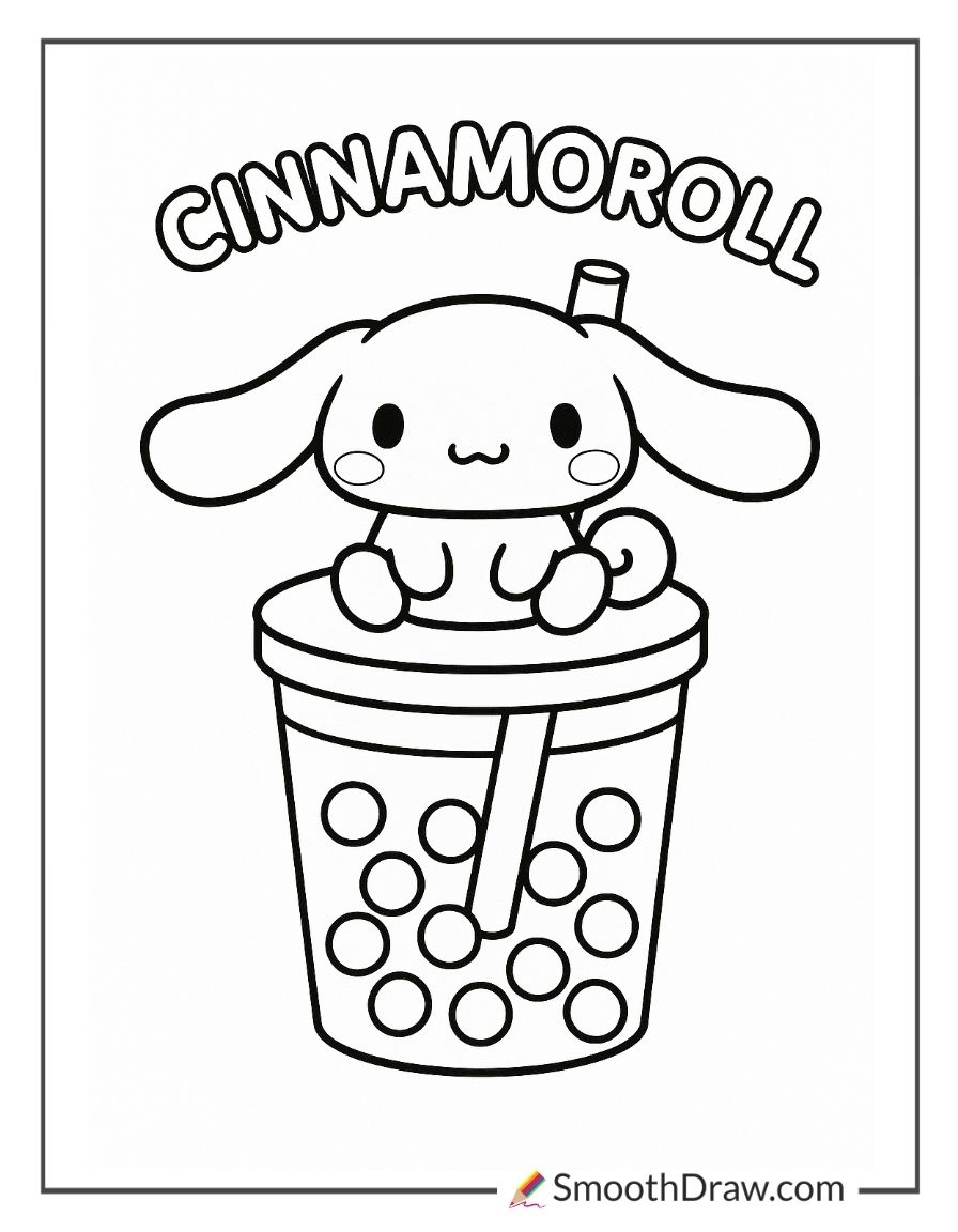 Cute Cinnamoroll Coloring Pages