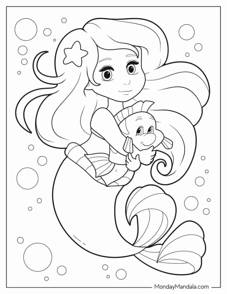 67 Mermaid Coloring Pages Free PDF Printables 