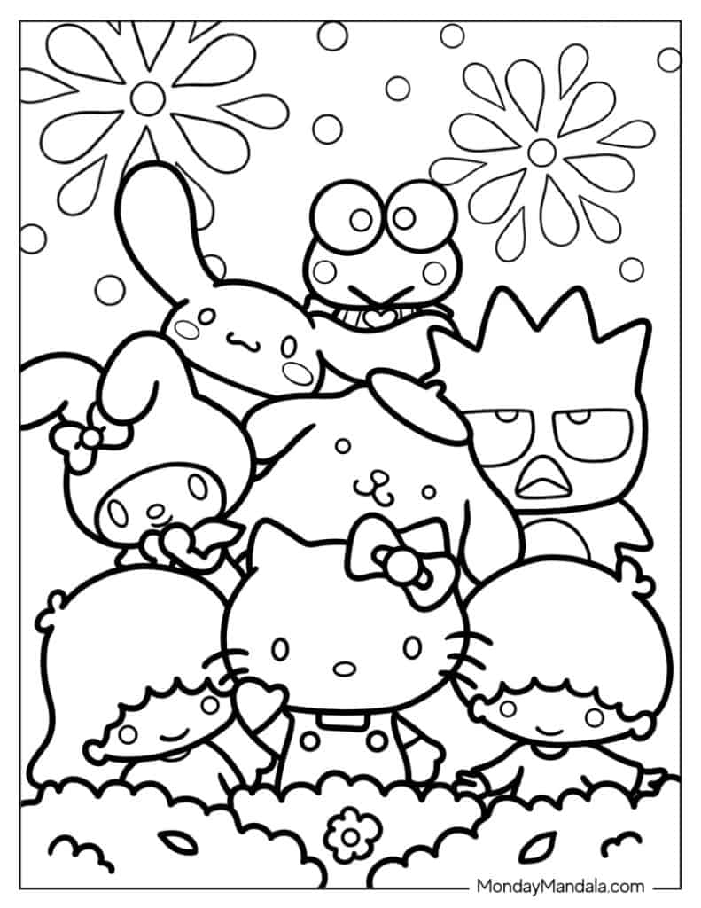 sanrio hello kitty coloring pages