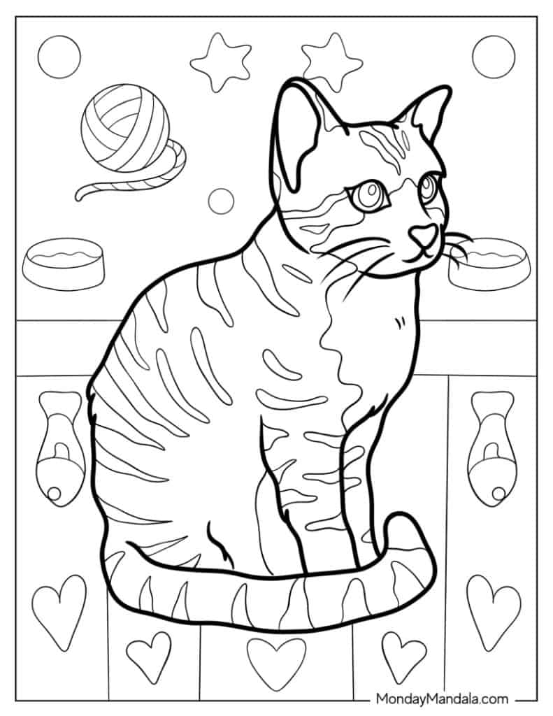 Printable Cat Colouring Pages