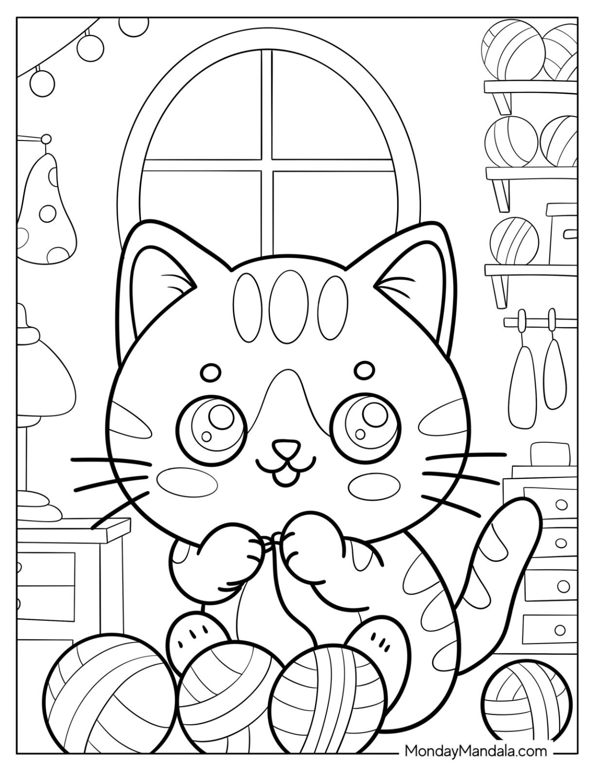 cute cat coloring sheets