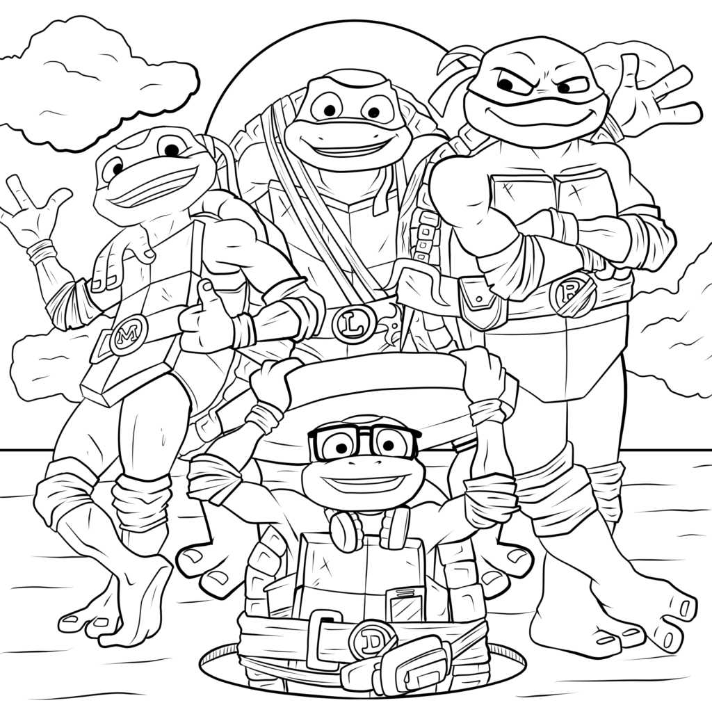Mutant Ninja Turtles Colouring Pages
