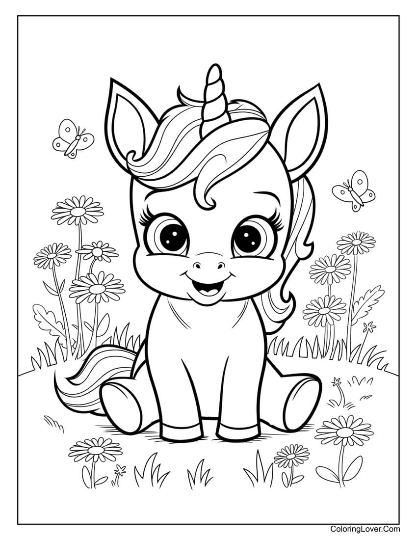 printable unicorn coloring pages
