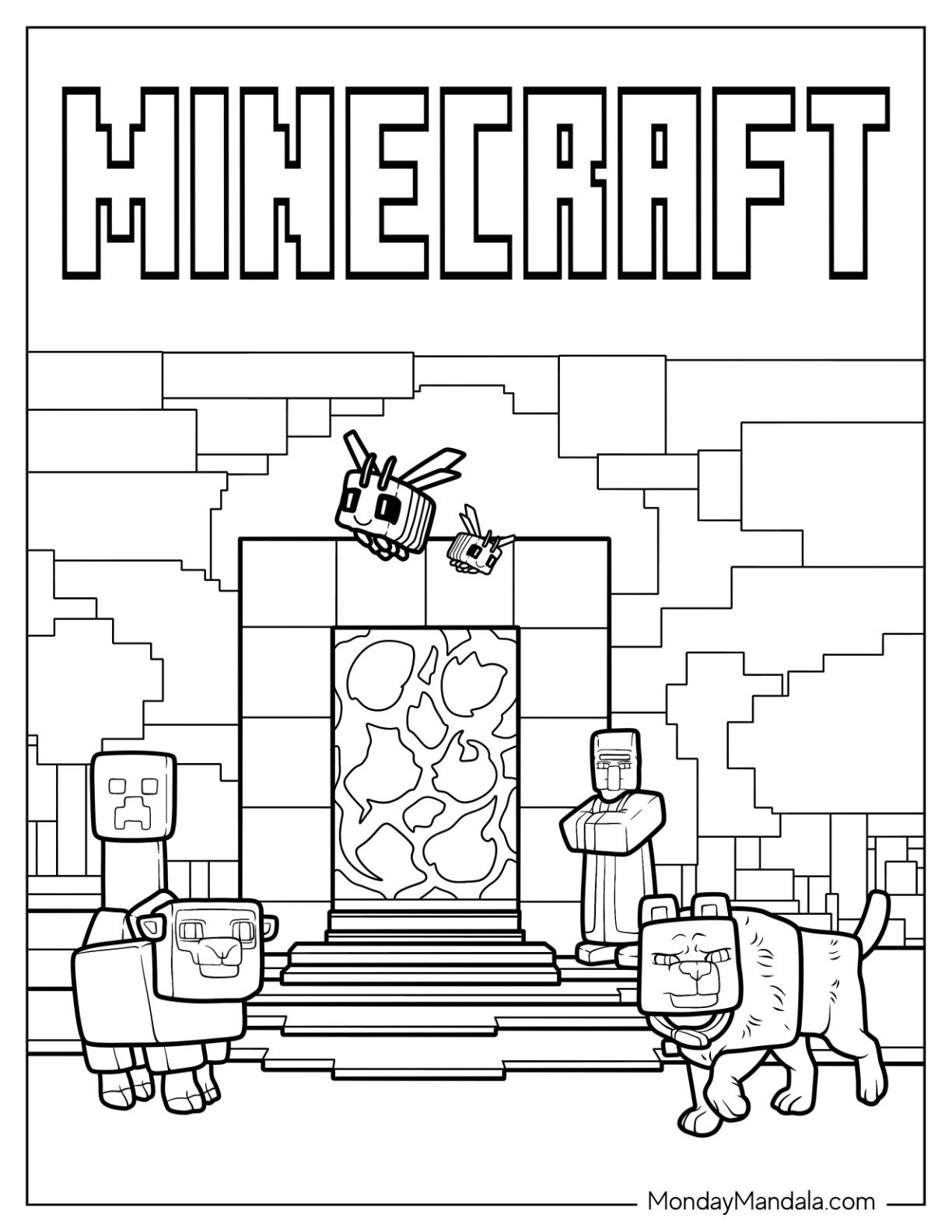 Minecraft Movie Coloring Pages