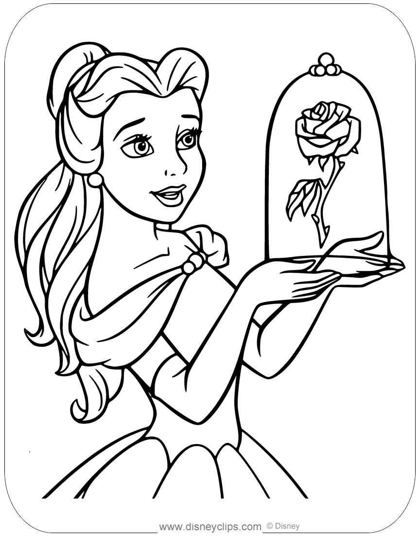 beauty beast coloring pages