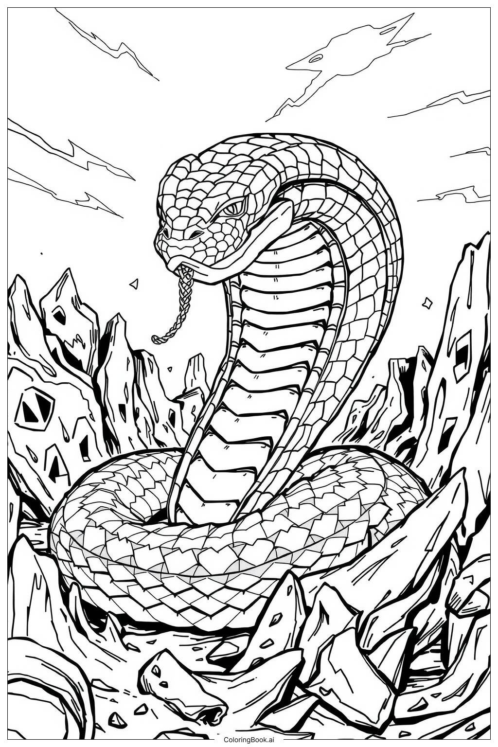 A Baby Snake With Bow Tie Coloring Page Free PDF PNG Printable 