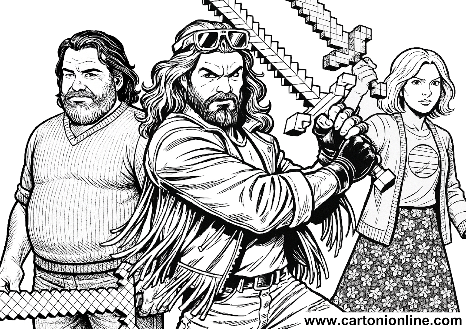 minecraft movie coloring pages