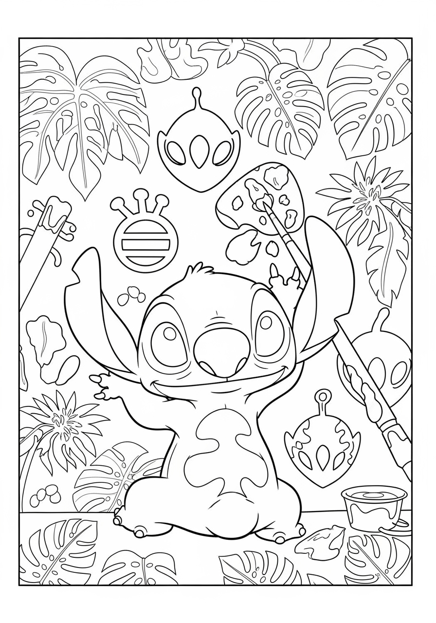 adorable cute stitch coloring pages