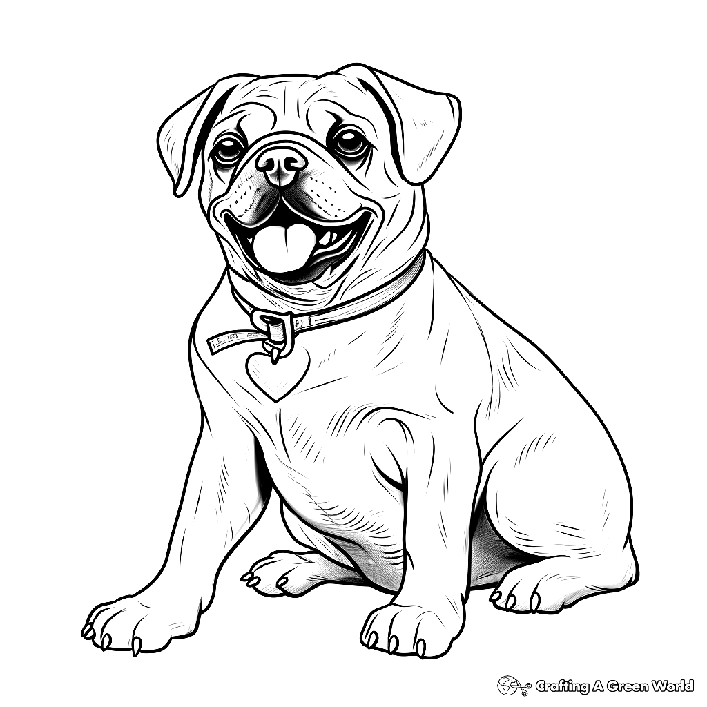 Pug Dog Coloring Pages