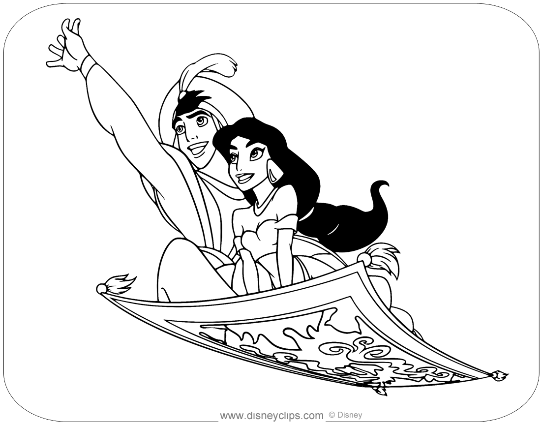 aladdin and jasmine coloring pages aladdin and jasmine coloring pages