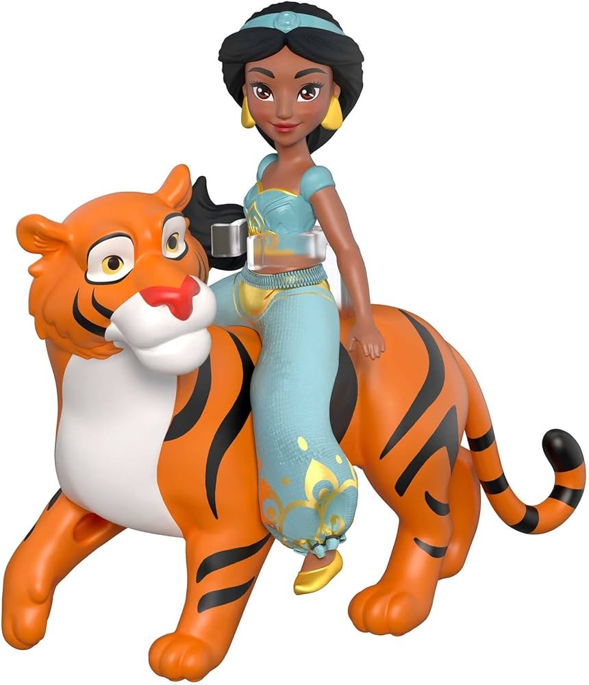 Amazon Mattel Disney Princess Jasmine Small Doll And Rajah Tiger Figure With Seat From Mattel Disney Movie Aladdin Everything Else