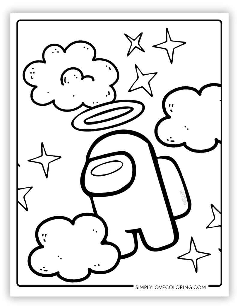 Among Us Coloring Pages Free PDF Printables Simply Love Coloring