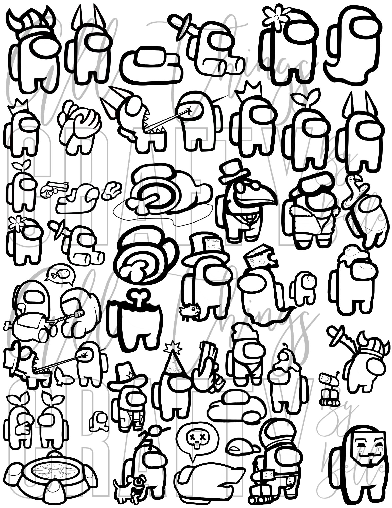 Among Us Coloring Sheets 36 Digital PDF Coloring Pages Etsy Hong Kong Among Us Coloring Sheets 36 Digital PDF Coloring Pages Etsy Hong Kong