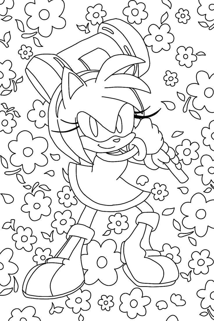 Amy Sonic Coloring Pages