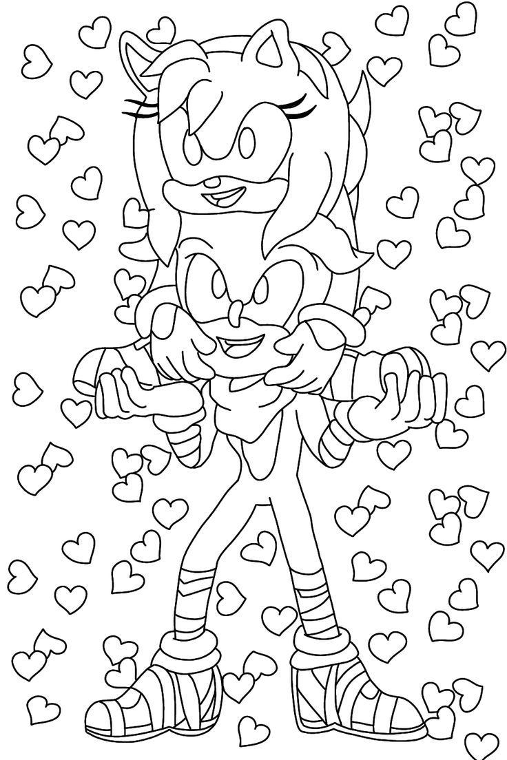 Sonic Amy Coloring Pages