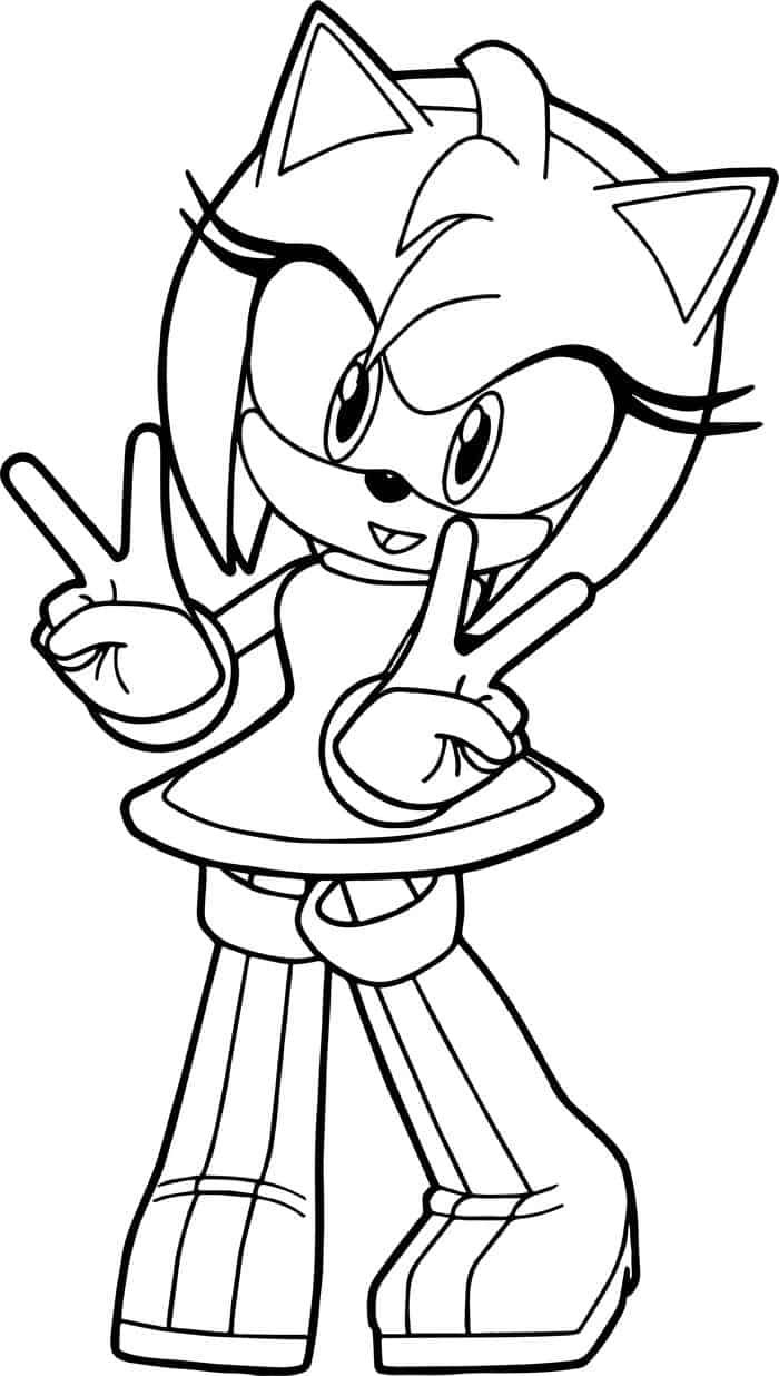 amy sonic coloring pages amy sonic coloring pages