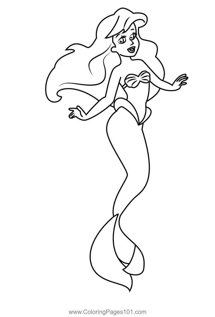 ariel little mermaid coloring pages