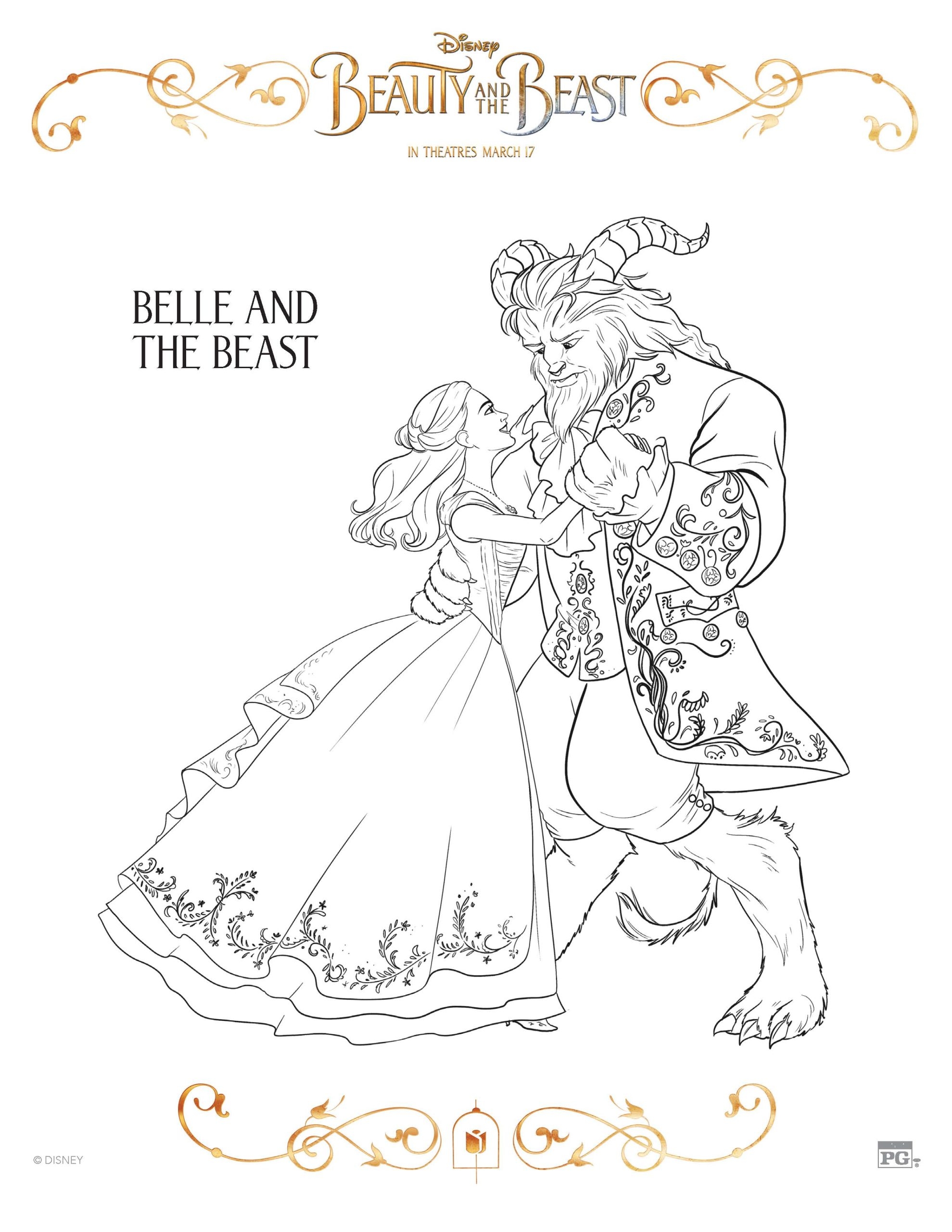 Beauty And The Beast Coloring Sheets And Free Printables Beauty And The Beast Coloring Sheets And Free Printables