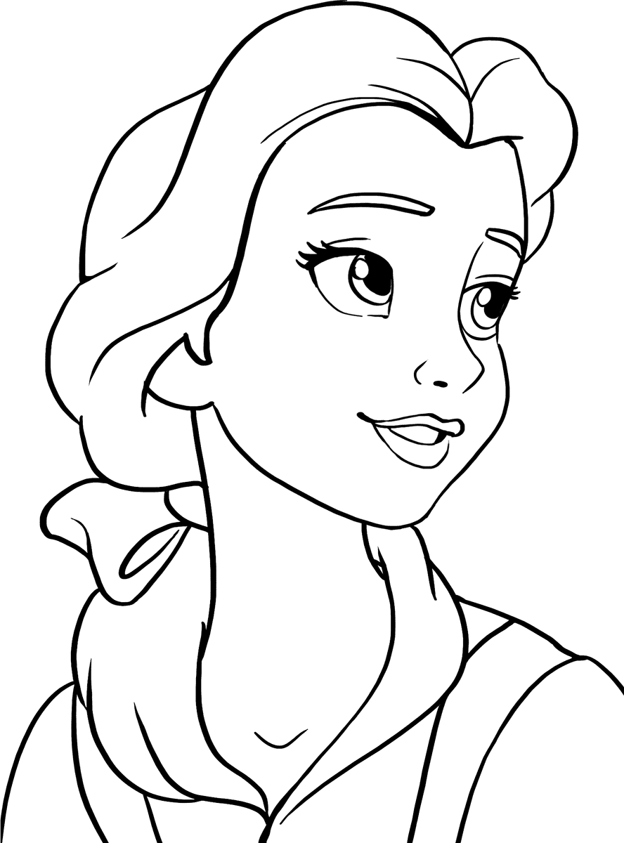 Belle From Beauty And The Beast Coloring Page Easy Drawing Guides