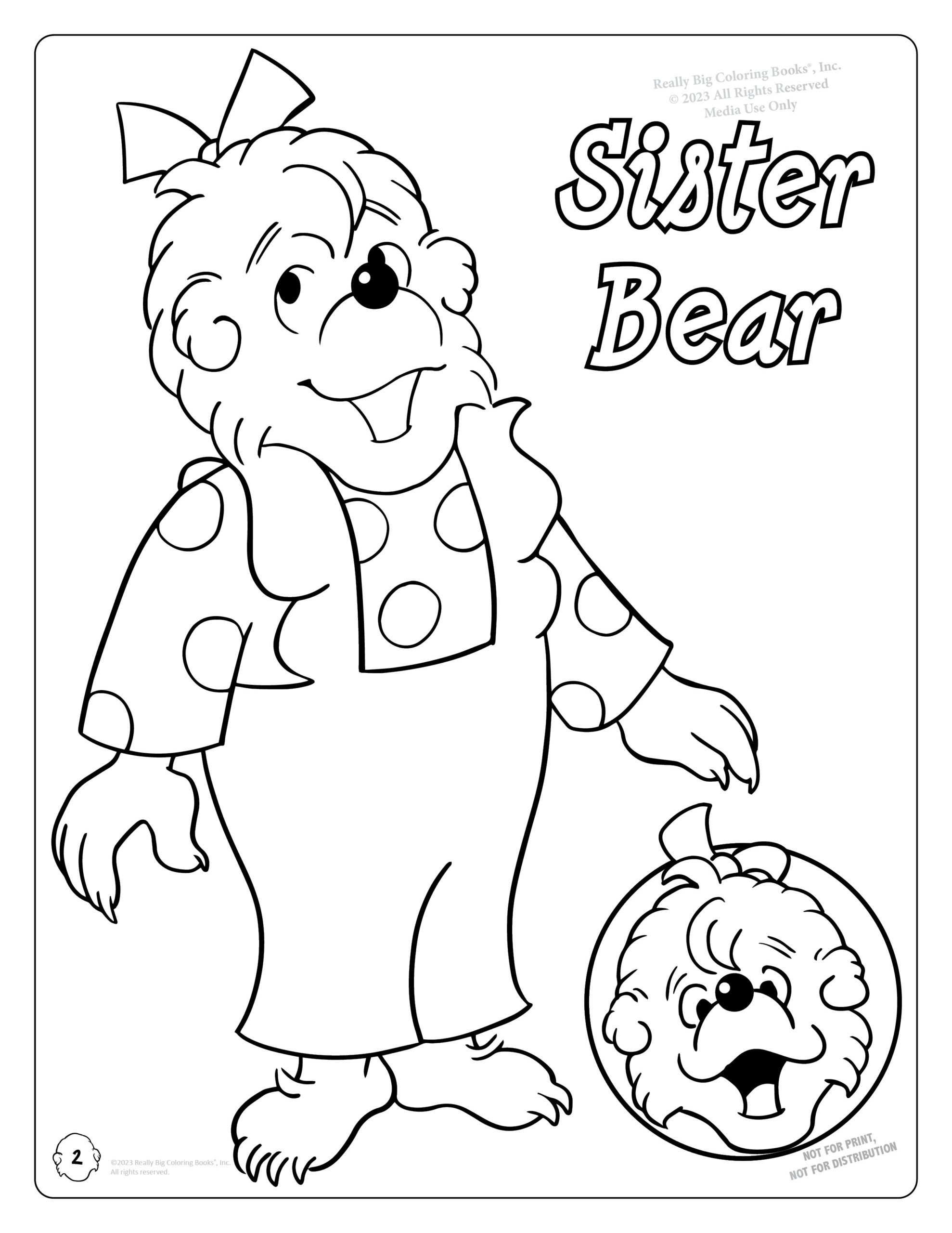 coloring book pages of bears