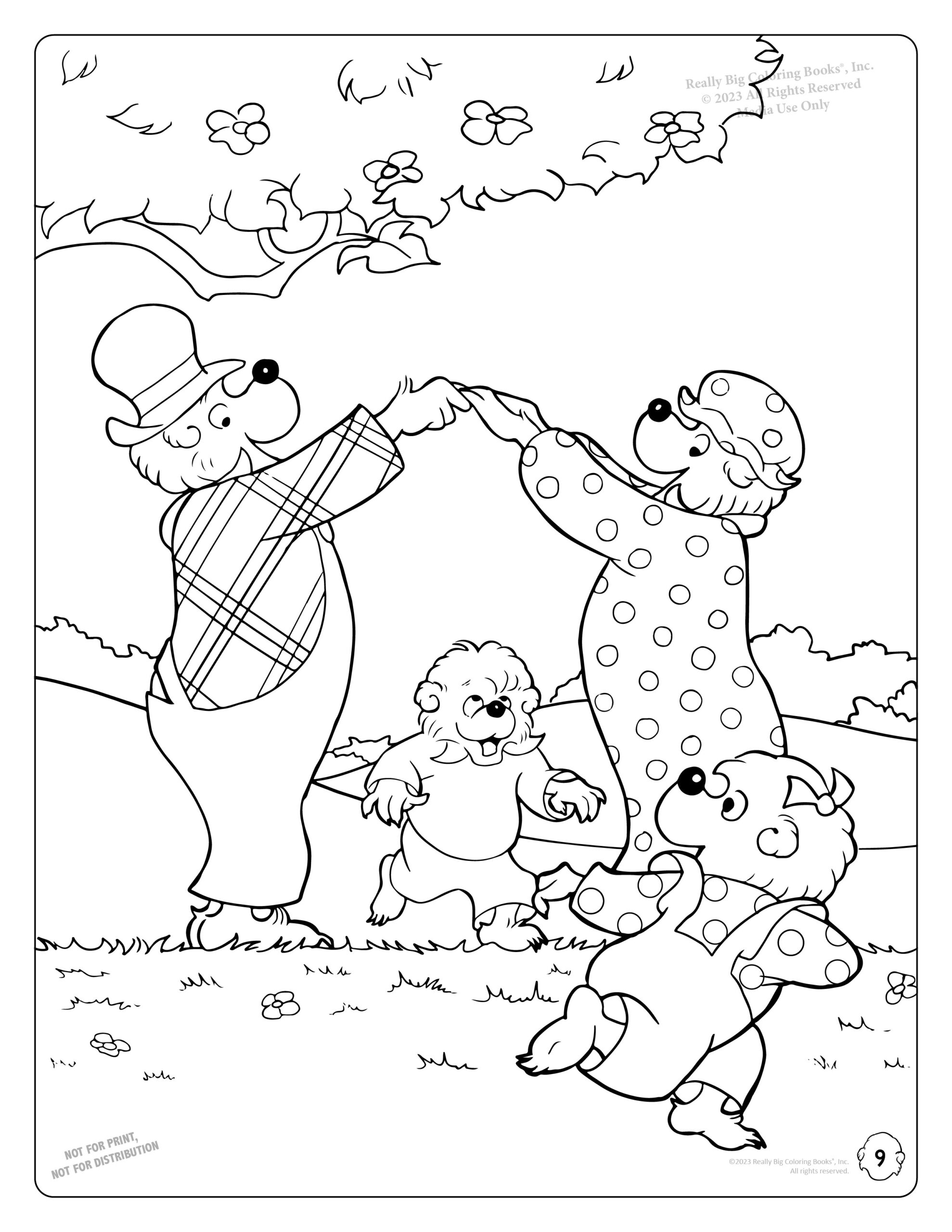 Coloring Book Pages Of Bears