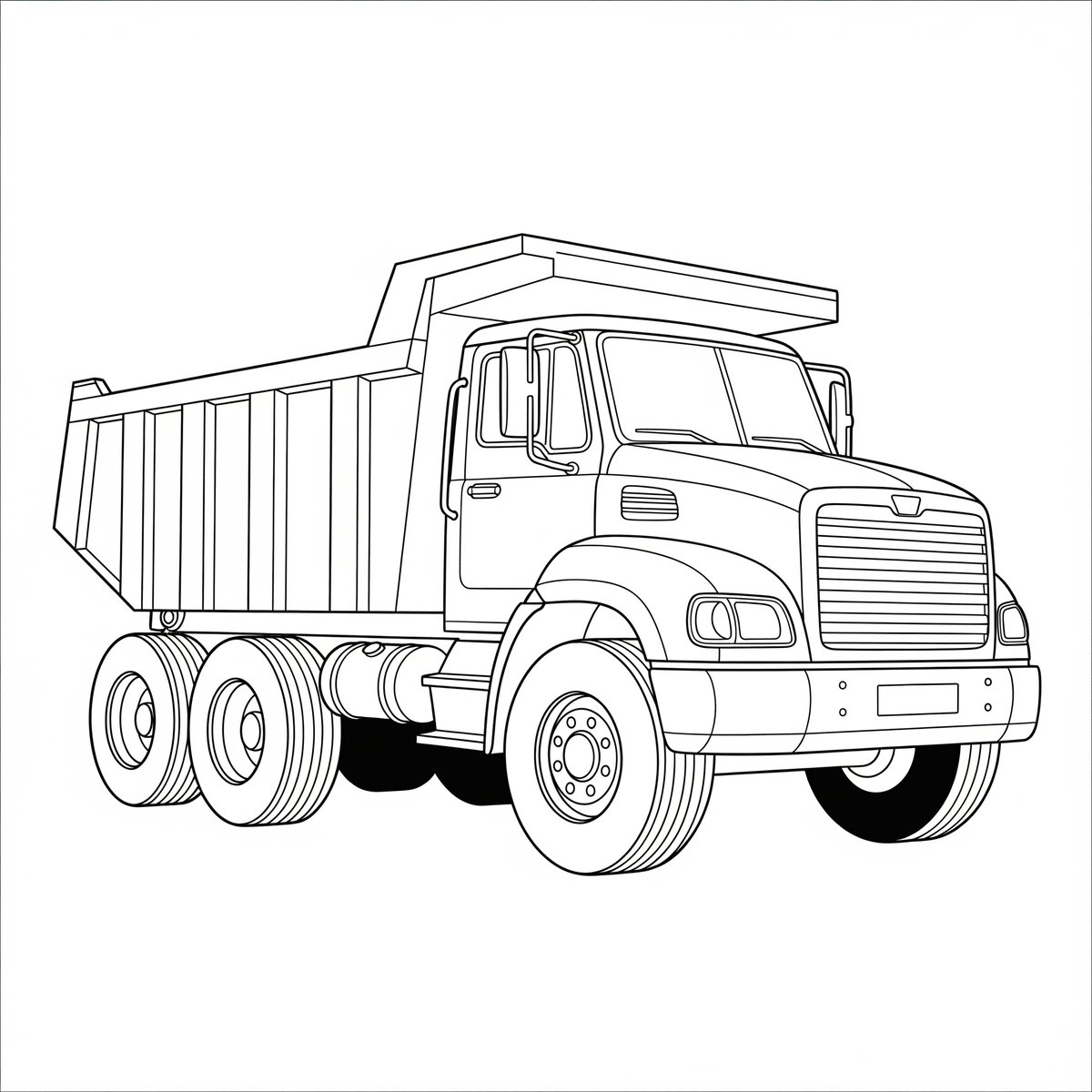 Big Dump Truck Coloring Page For Construction Fans Crayon Galaxy