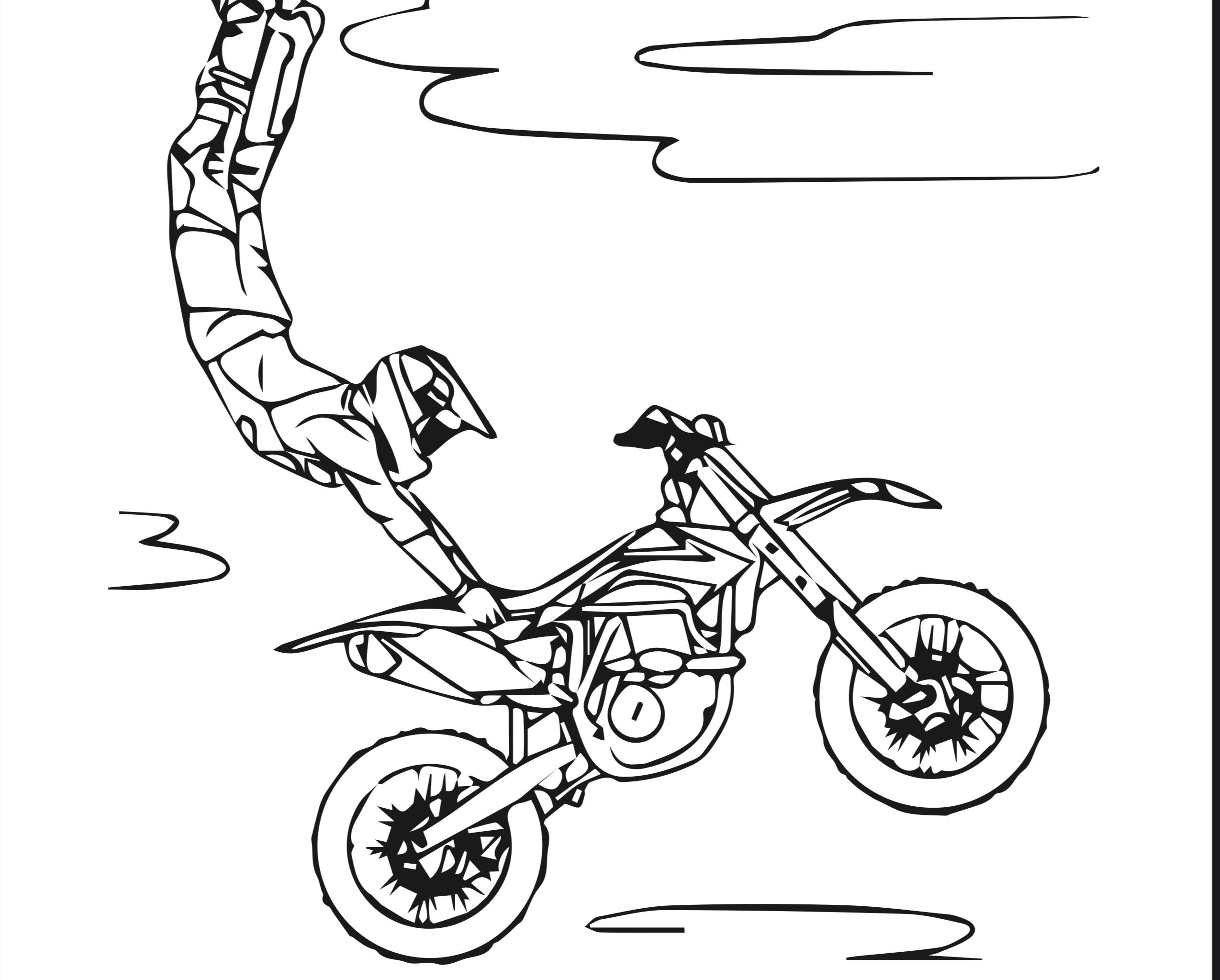 Bikes And Motor Bikes Coloring Pages Etsy