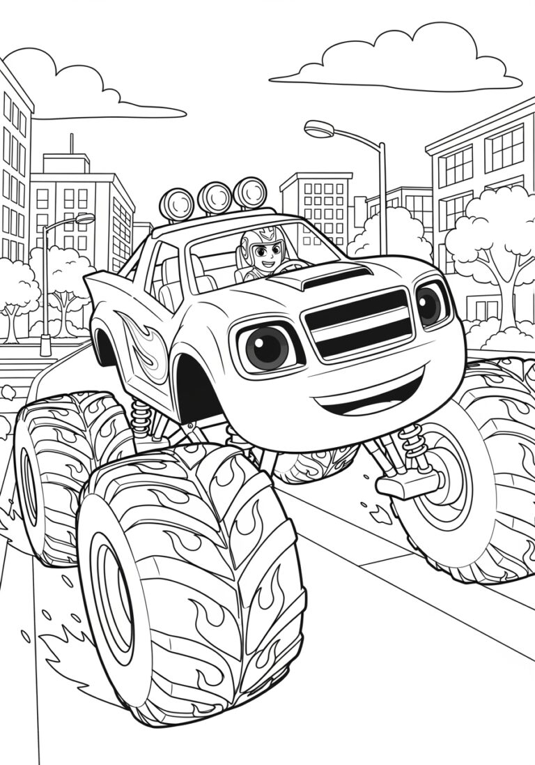 Recuse Blaze Coloring Pages