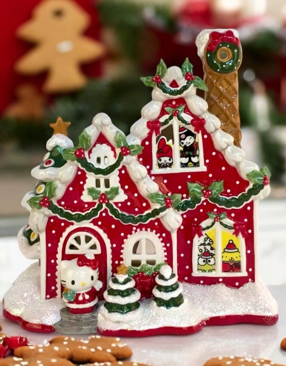 Blue Sky Hello Kitty Red Christmas Gingerbread Candle House AUTH RETAILER New EBay Blue Sky Hello Kitty Red Christmas Gingerbread Candle House AUTH RETAILER New EBay