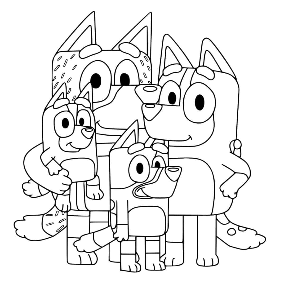 Bluey Family Coloring Pages