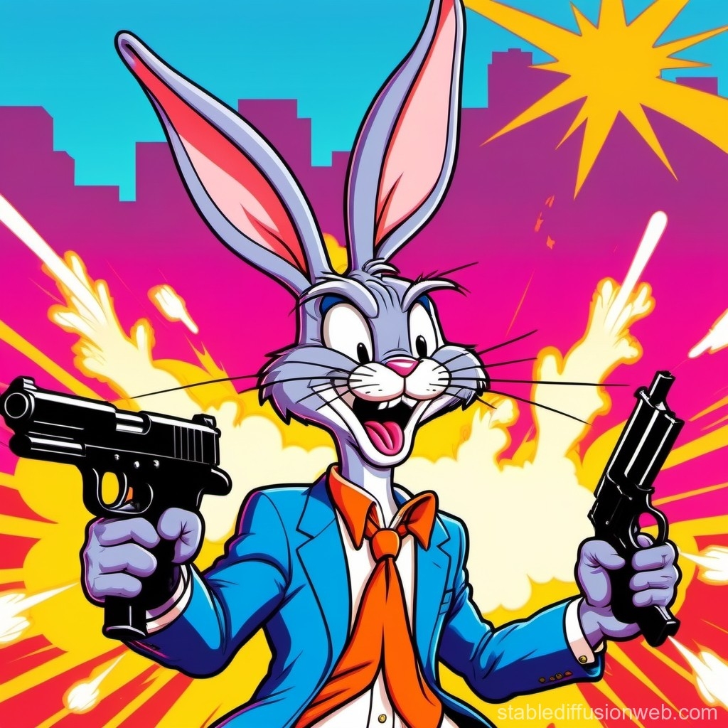 Boozy Bunny With A Firearm Stable Diffusion Online