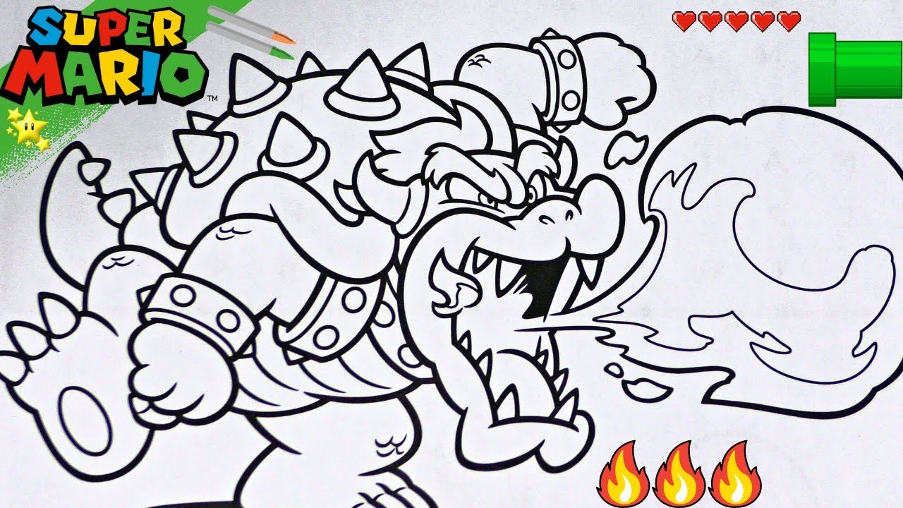 coloring pages of bowser coloring pages of bowser