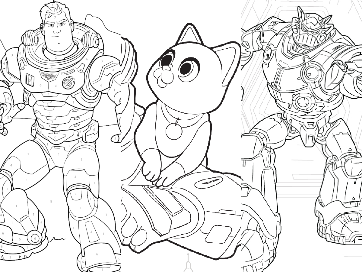 Buzz Lightyear Outline Lightyear Coloring Pages Black And White Buzz Lightyear Cartoon