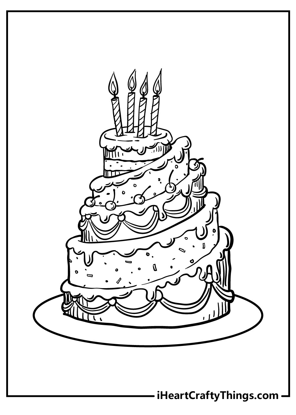 Cake Coloring Pages 100 Free Printables 