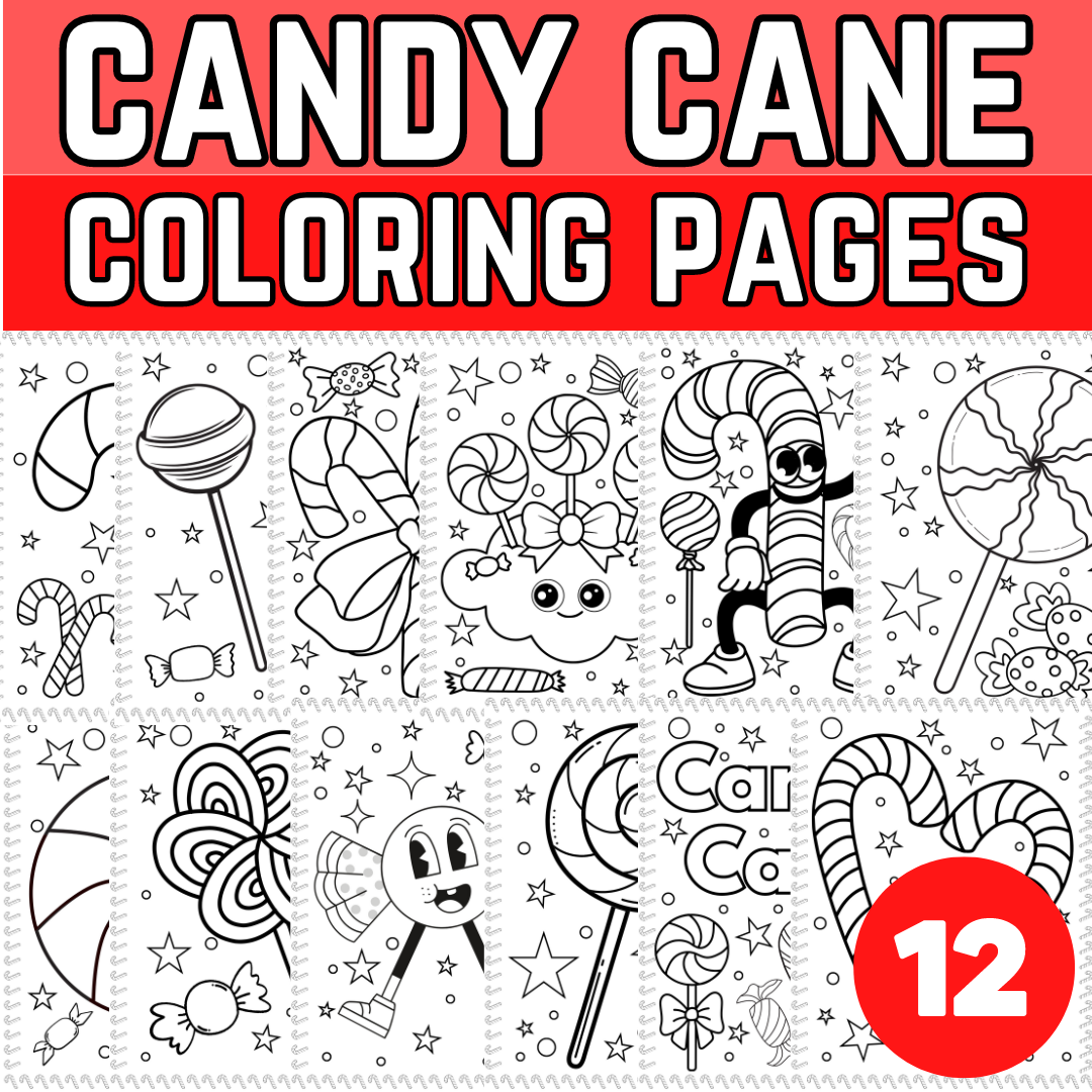 candy cane coloring pages