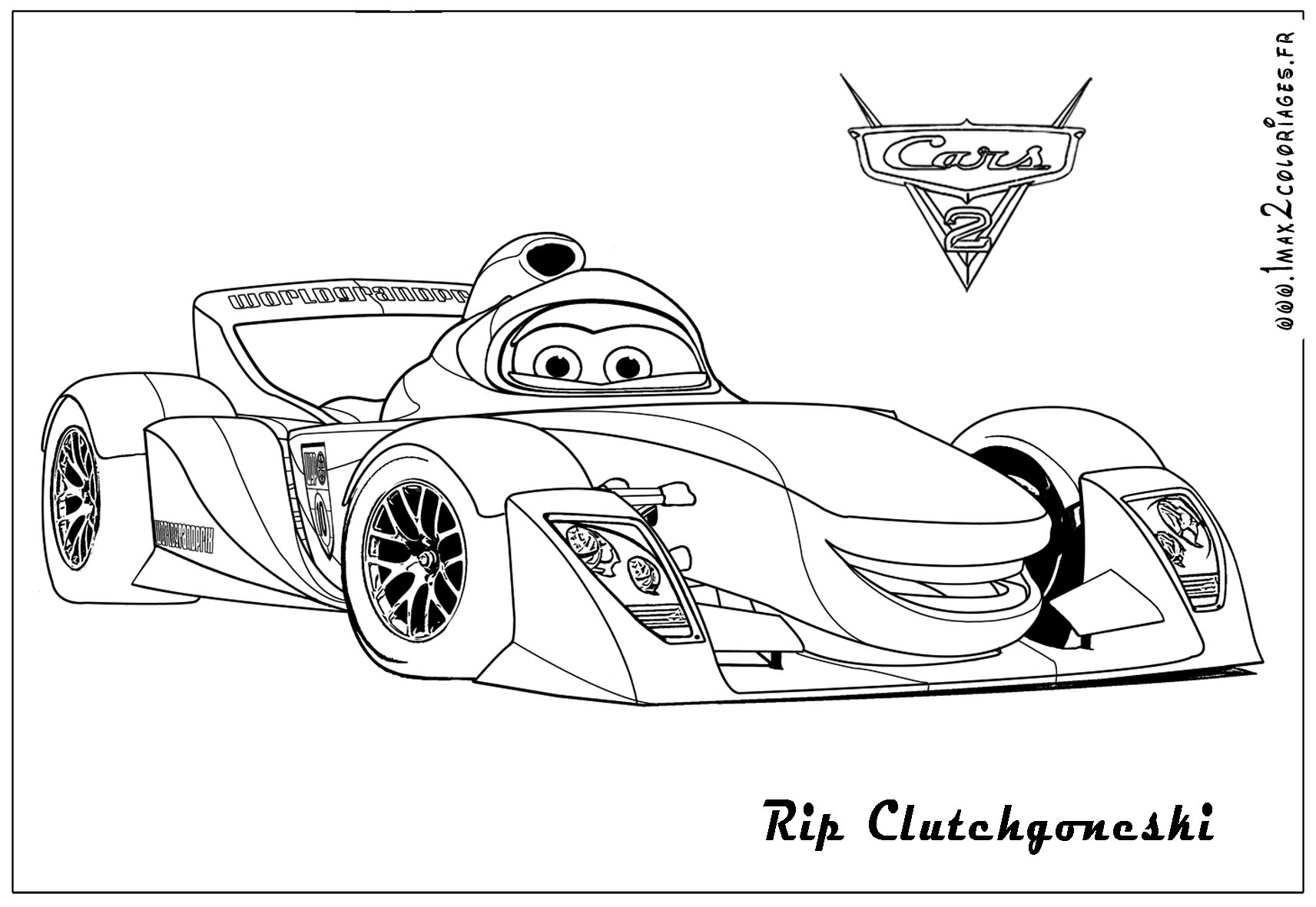 Cars 2 Coloring Page To Print For Kids Cars 2 Coloring Pages