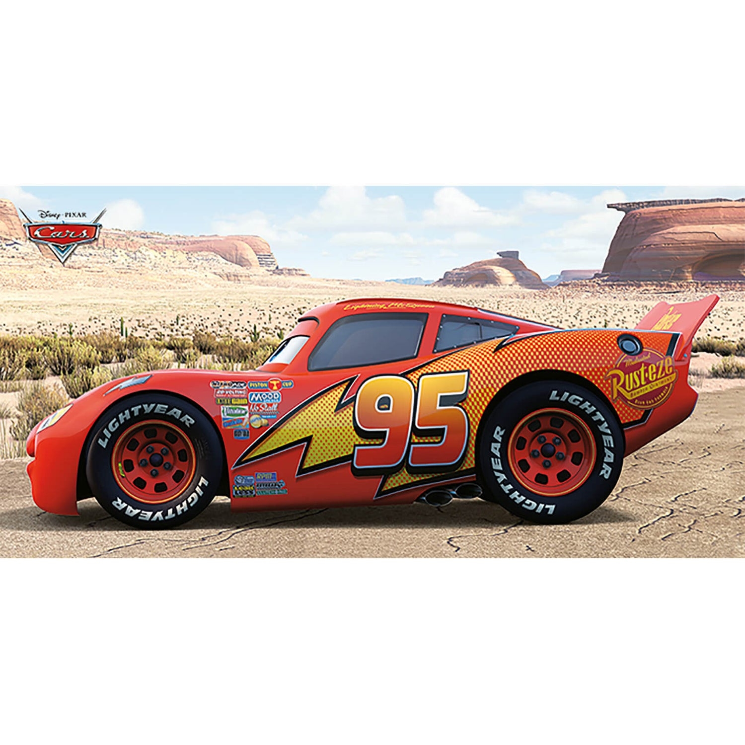 Cars Lightning McQueen Sideshot 50 X 100cm Canvas Homeware Zavvi US