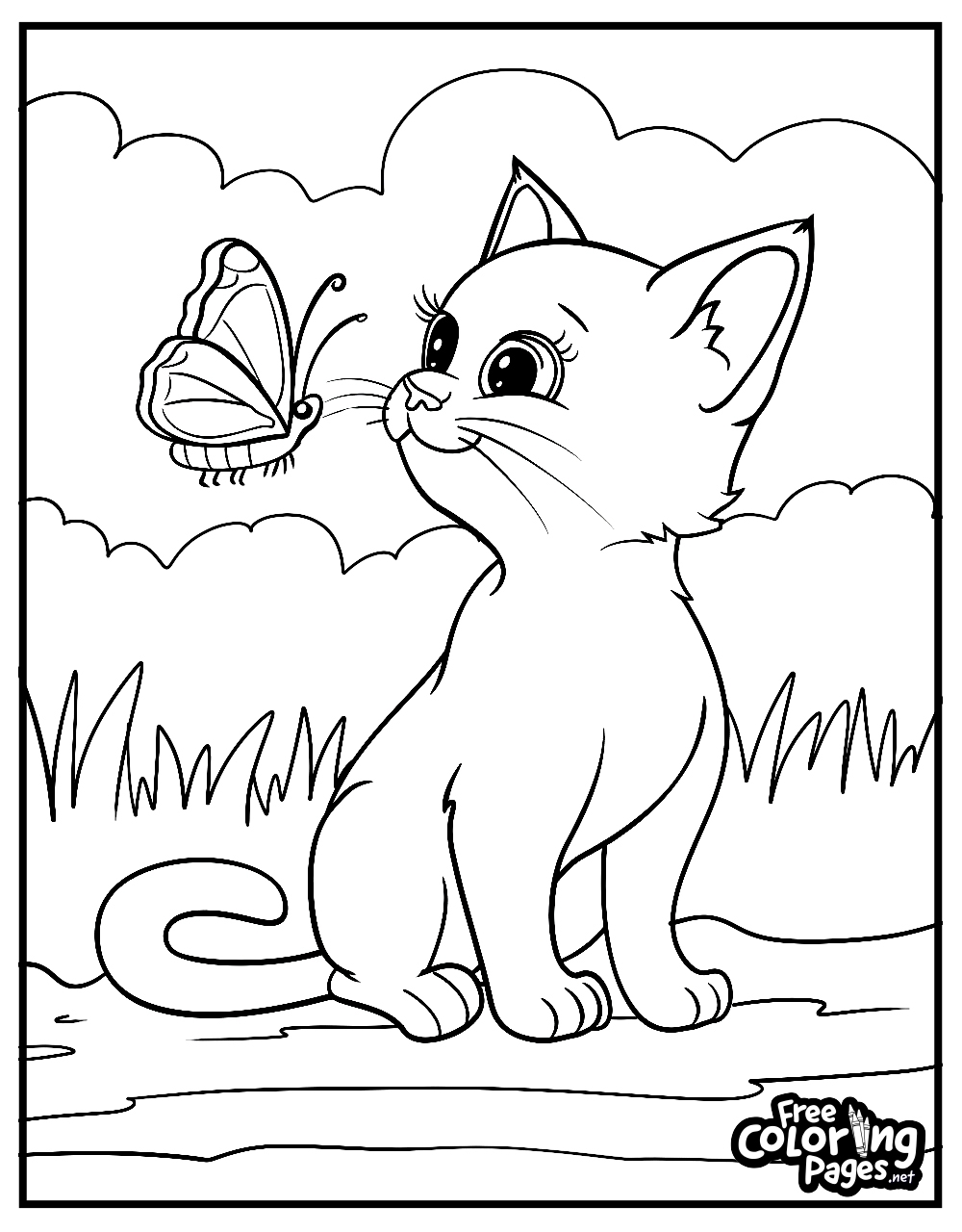 Cat Coloring Pages Free Coloring Pages