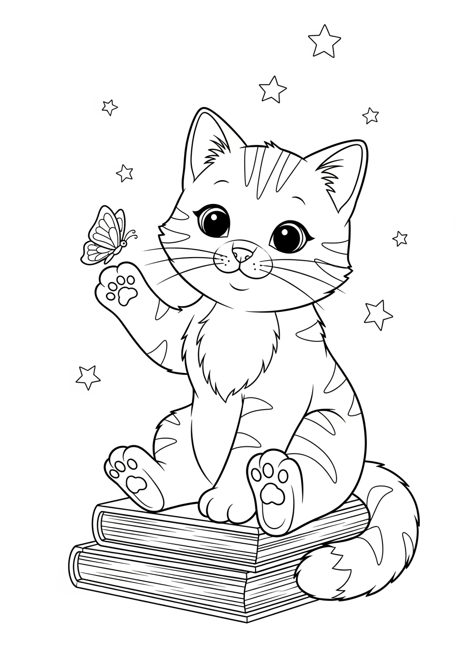 Cat Printing Page Printable Feline Fun