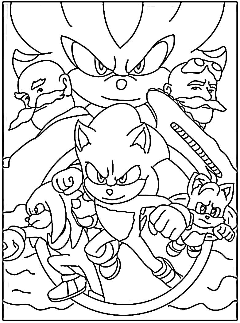 Characters From Sonic The Hedgehog 3 Coloring Page Download Print Or Color Online For Free
