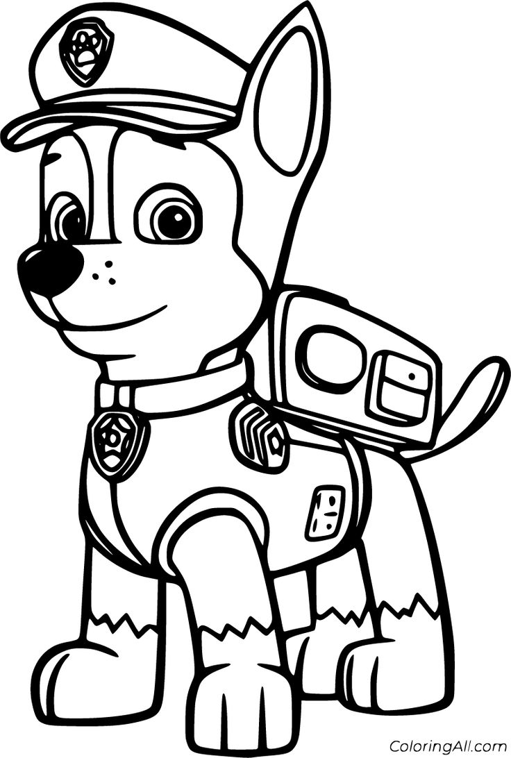 paw patrol printable colouring pages