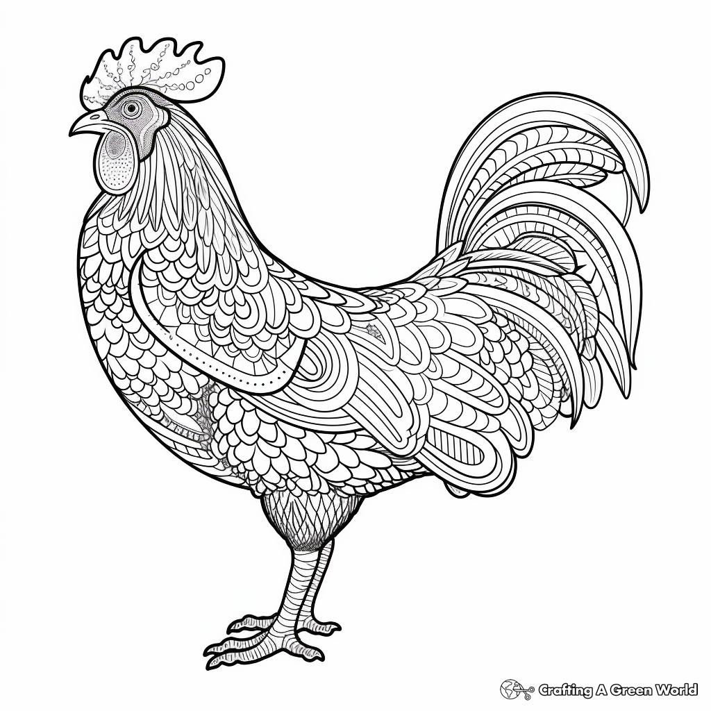 colouring pages of hen