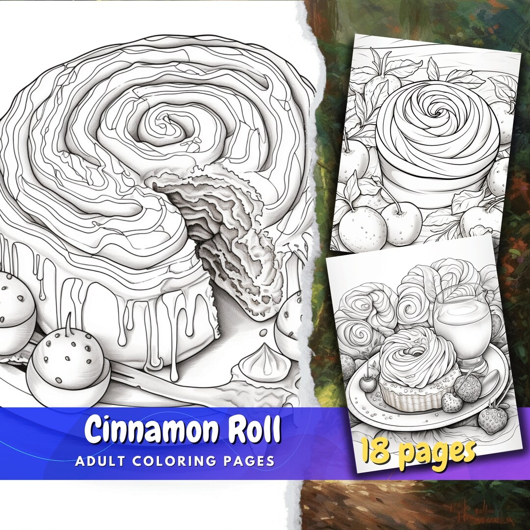cinnamon roll coloring page