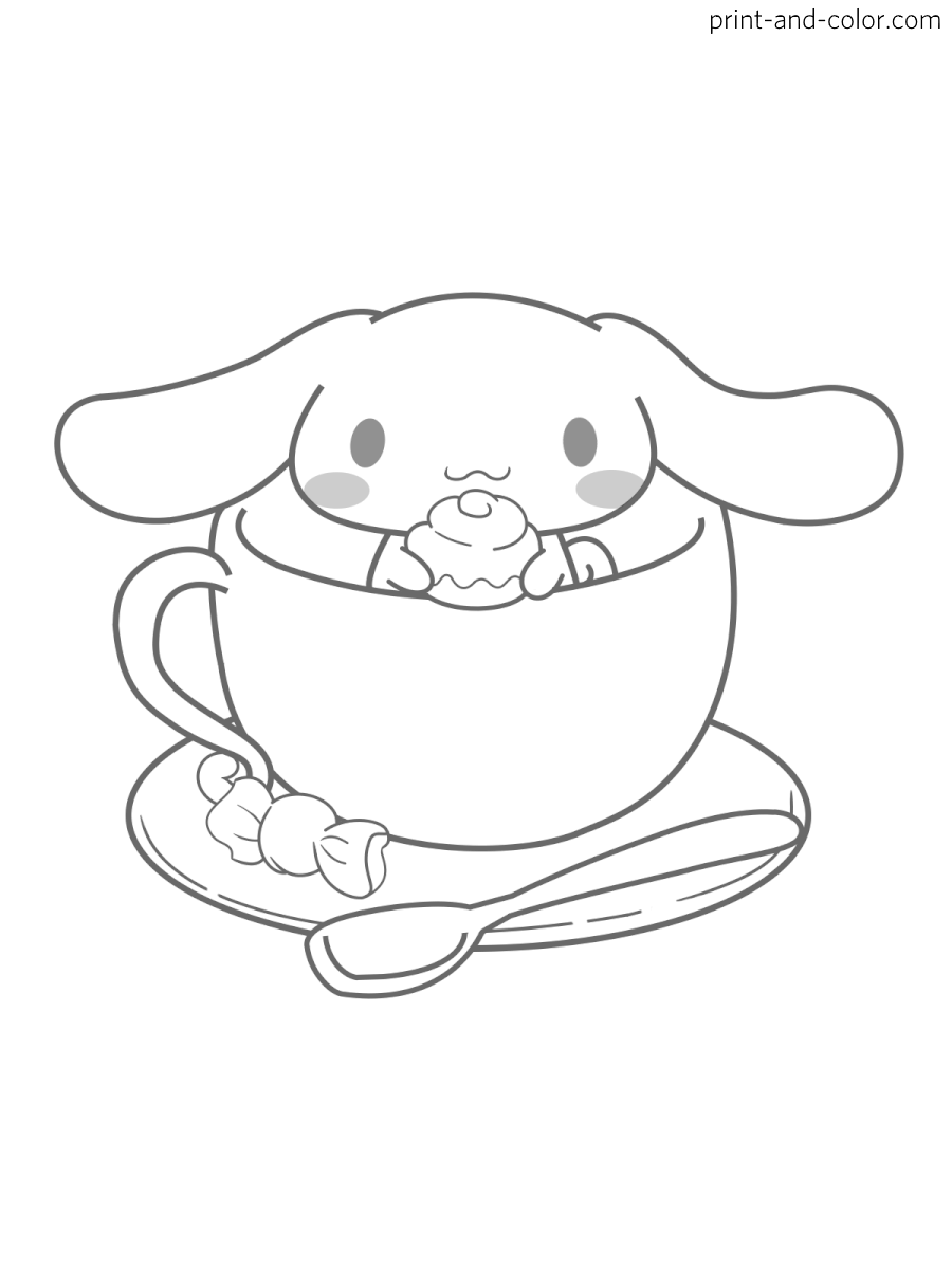 cute cinnamoroll coloring pages