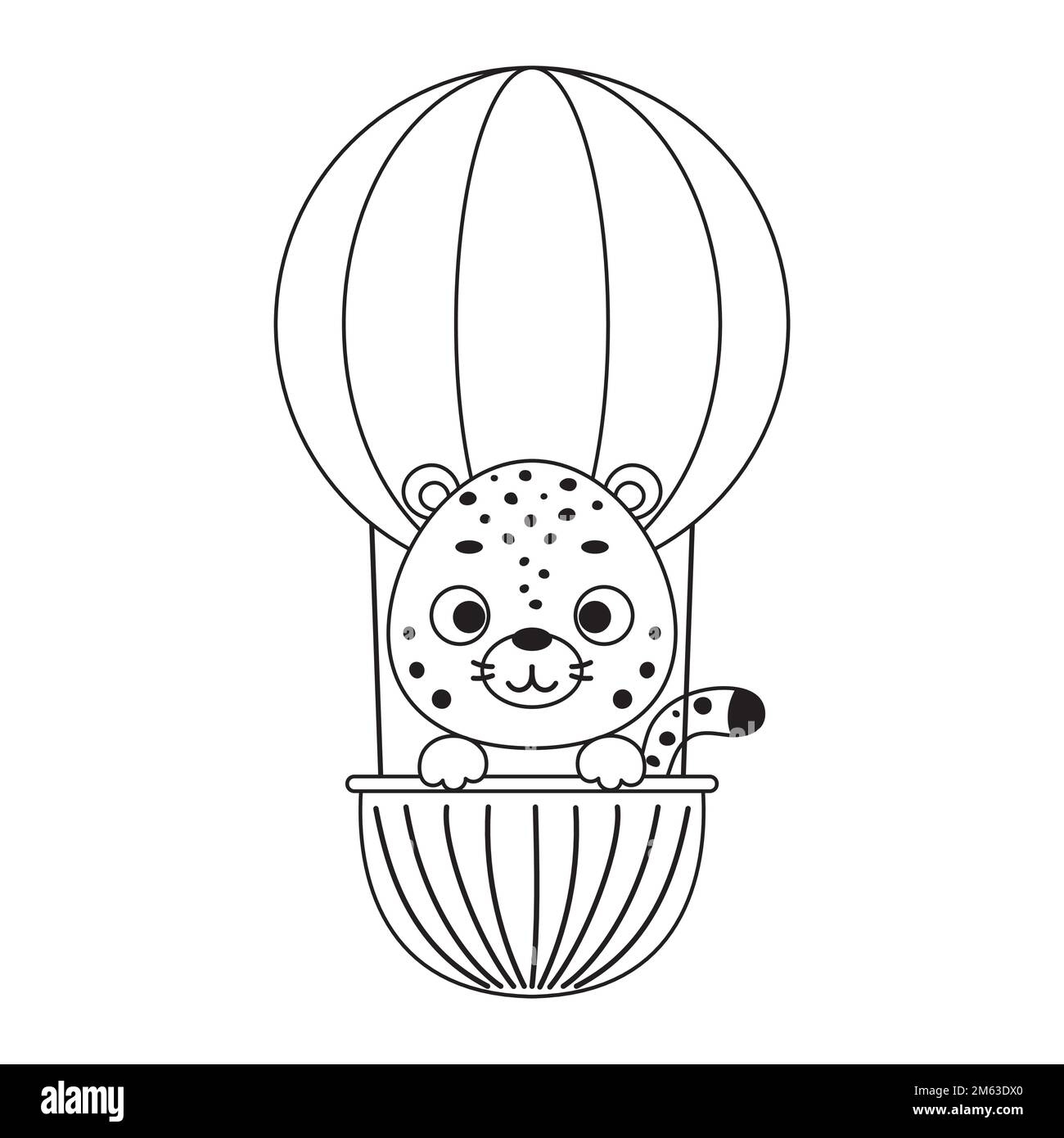 hot air balloon coloring page