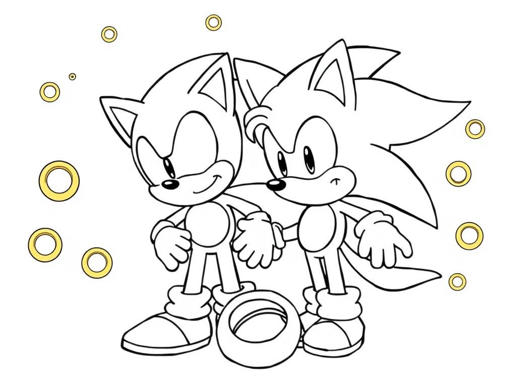 Coloring Page Of Sonic And Friend Free Printable Coloring Page