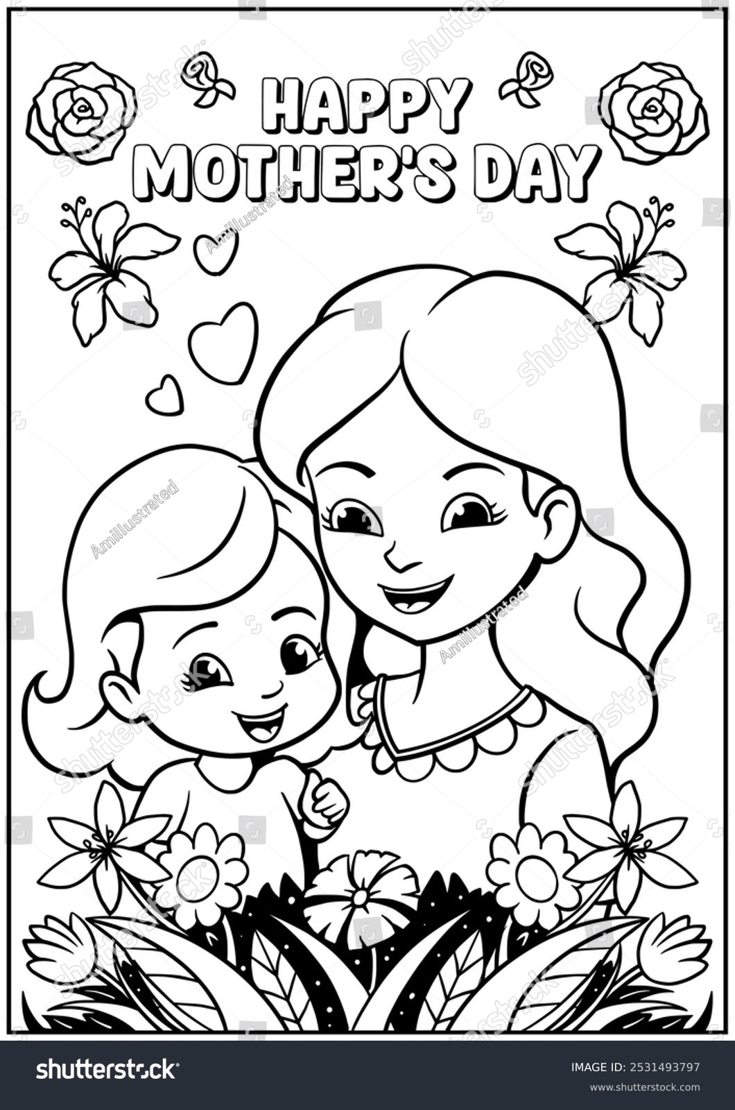 colouring sheets for mother's day