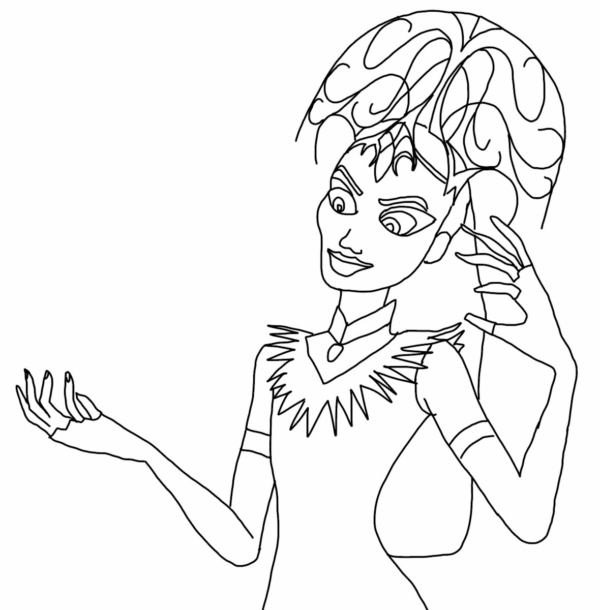 Coloring Page Unicorn Academy Queen Ravenzella 46